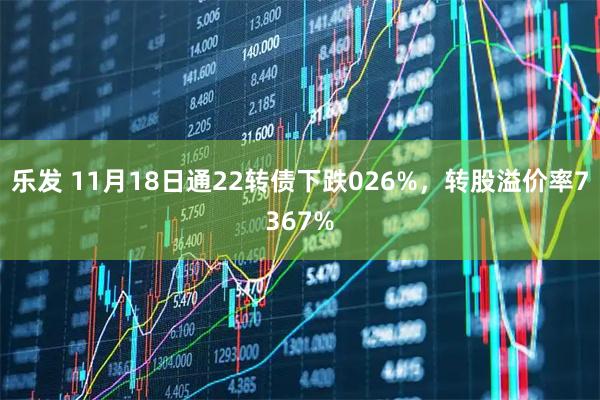乐发 11月18日通22转债下跌026%，转股溢价率7367%