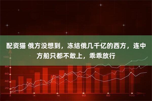 配资猫 俄方没想到，冻结俄几千亿的西方，连中方船只都不敢上，乖乖放行