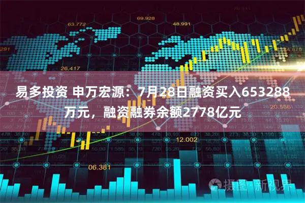 易多投资 申万宏源：7月28日融资买入653288万元，融资融券余额2778亿元